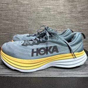 Hoka Bondi 8 Running Shoes Blue Orange White 1123202 GBMS - Men's 11.5